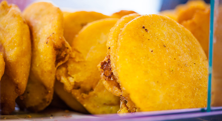 Arepa con huevo Cartagena