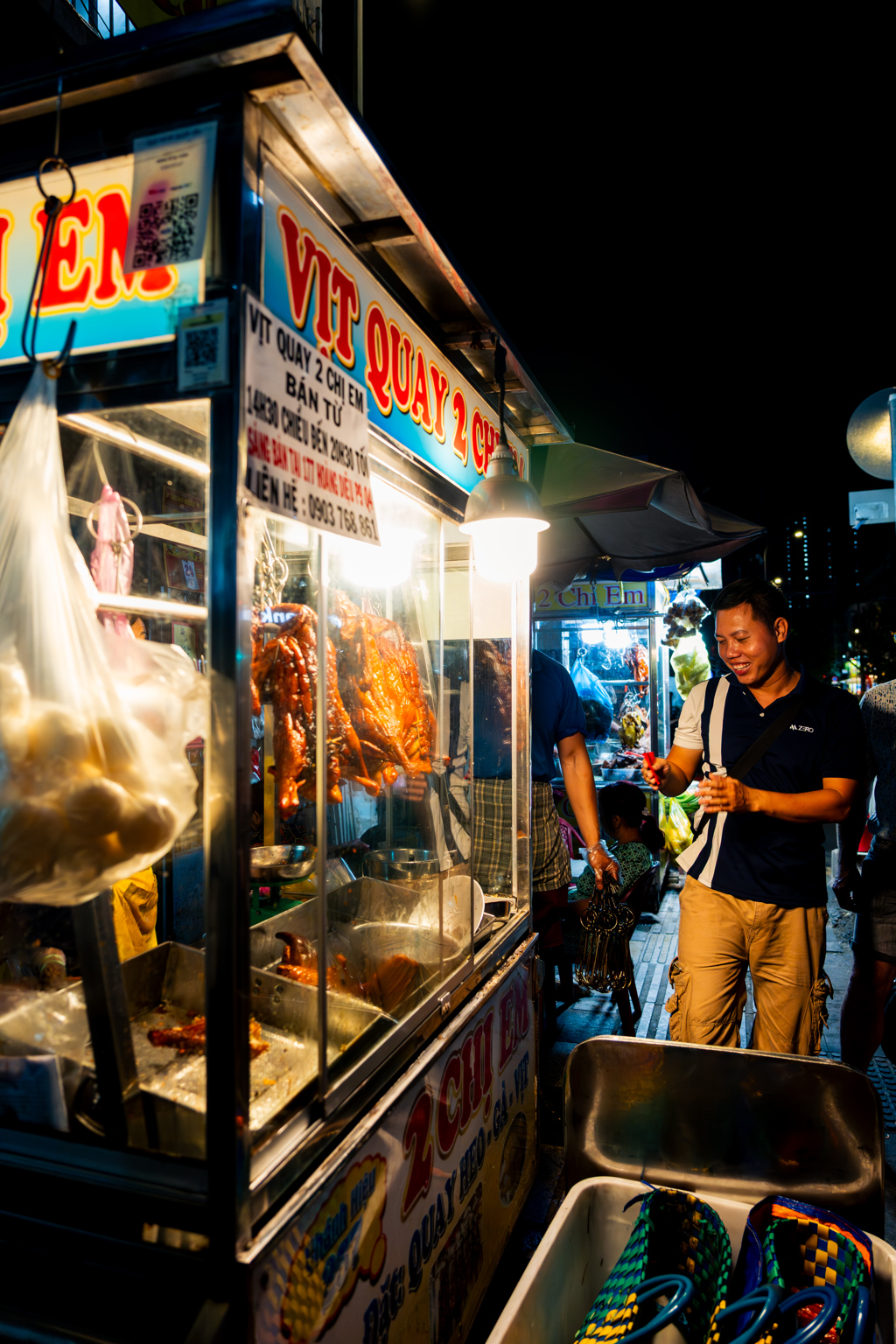 Streetfood kraampje in Ho Chi Minhstad, Vietnam