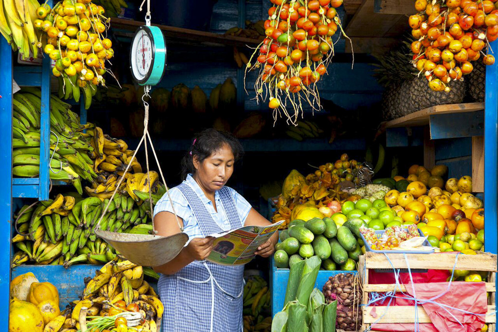 Fruitkraampje in Peru