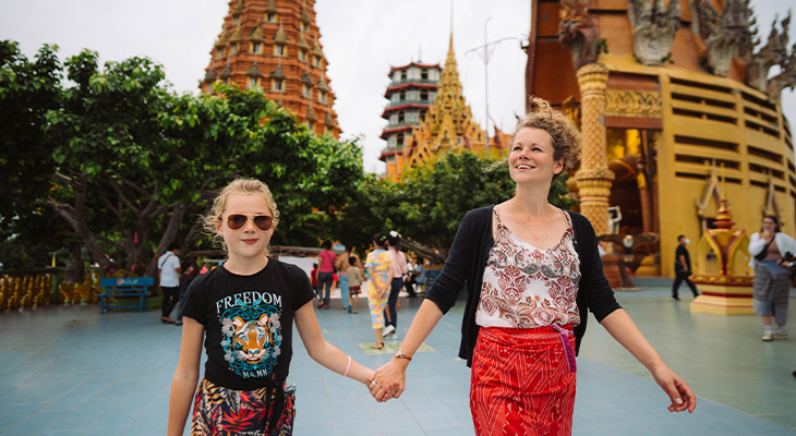 Ouder en kind op familiereis Ouder en kind op familiereis