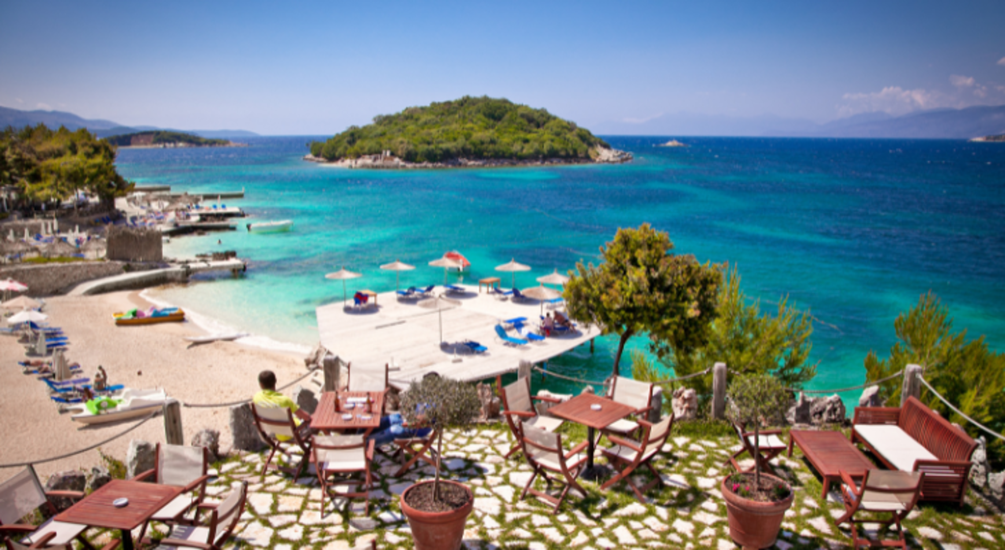 Ksamil Beach in Albanië