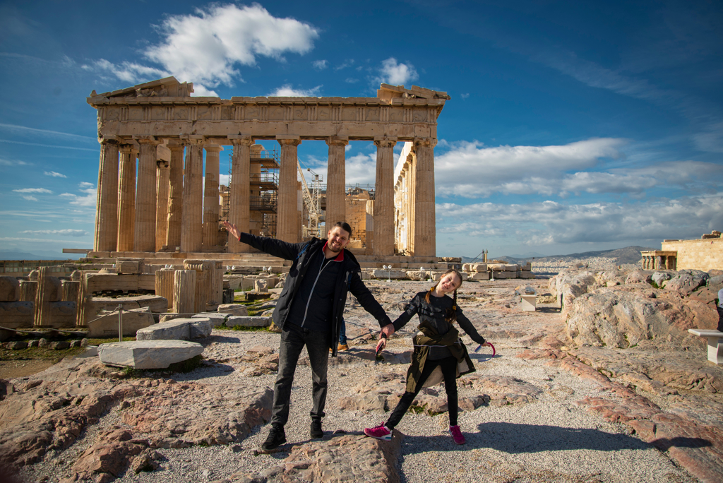 vader en dochter Athene