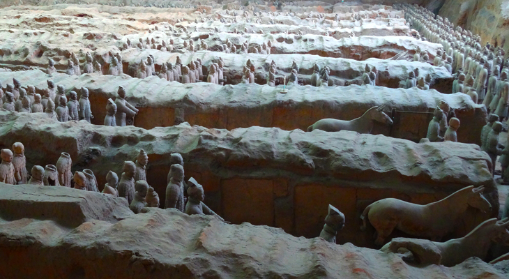 Terracottaleger in China