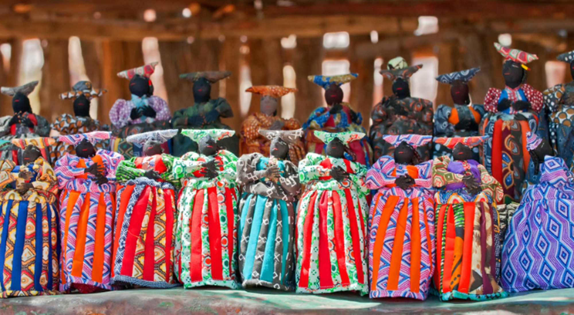 Herero poppen in Windhoek, Namibië