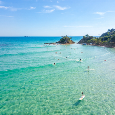 Ochtend surfles Byron Bay