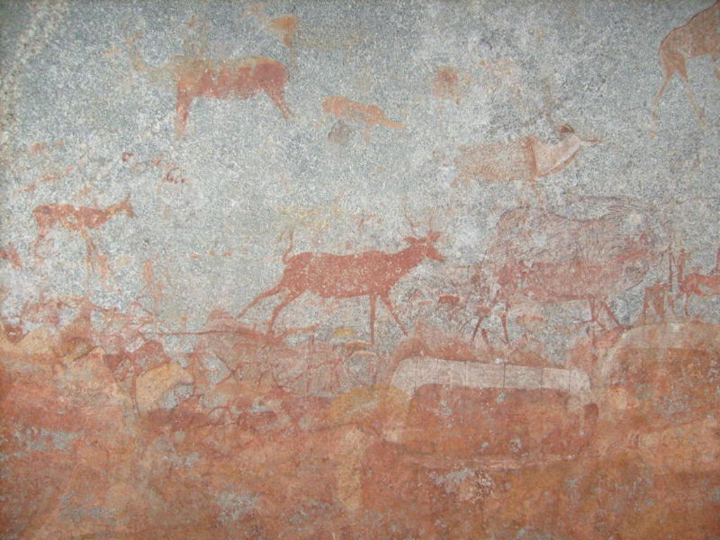 Muurschilderingen bij Matobo NP