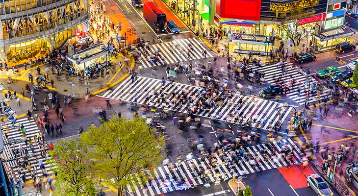 Shibuya kruispunt Shibuya kruispunt