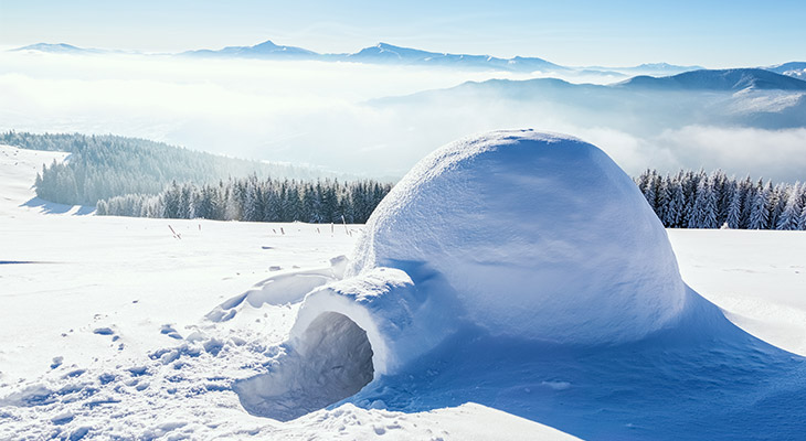 Iglo bouwen in Lapland