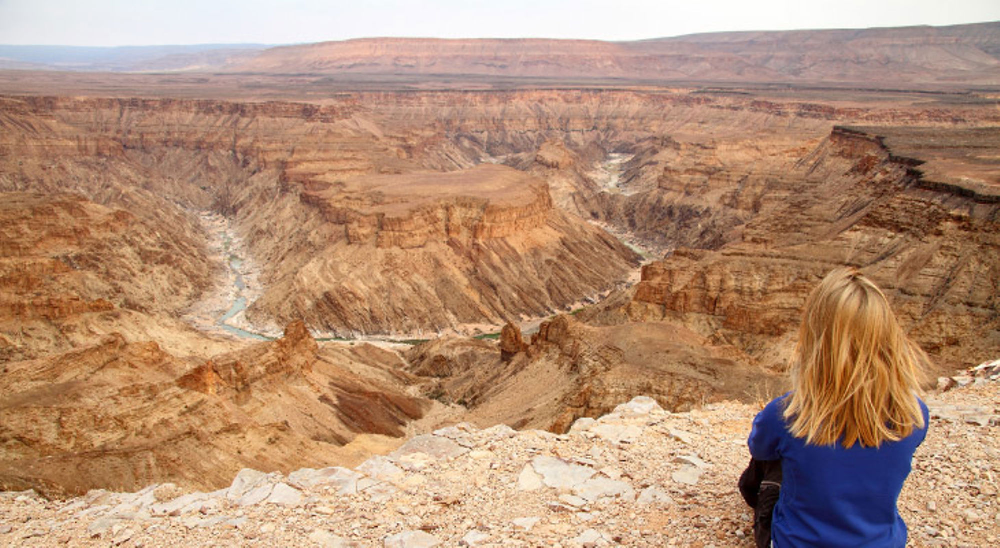 Genieten van het uitzicht over de Fish River Canyon