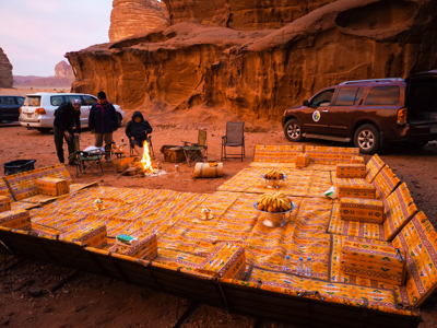 Bajdah woestijn tentenkamp Saoedi-Arabië