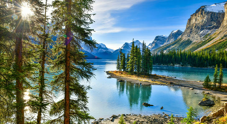 Maligne Lake, Jasper Nationaal Park Maligne Lake, Jasper Nationaal Park
