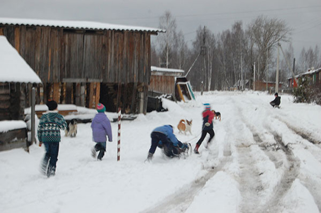 Rusland, Kotkishevo, dorp, kinderen