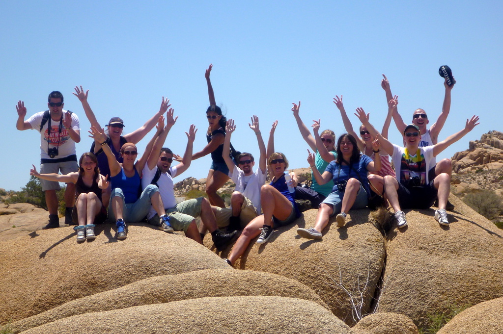 Joshua Tree / Groep bij Skull Rock