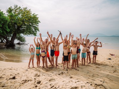 Strand Groepsfoto Ko Samui