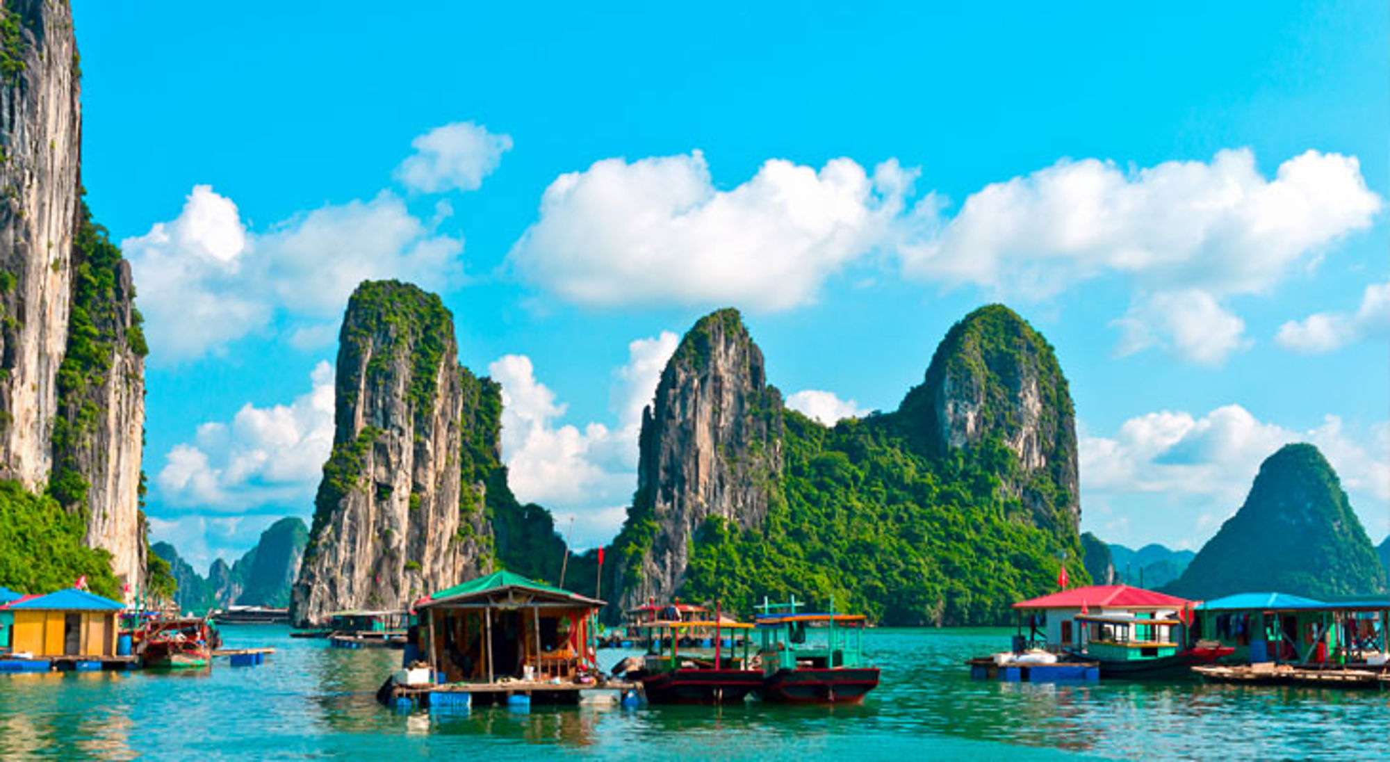 Drijvend vissersdorp Ha Long Bay