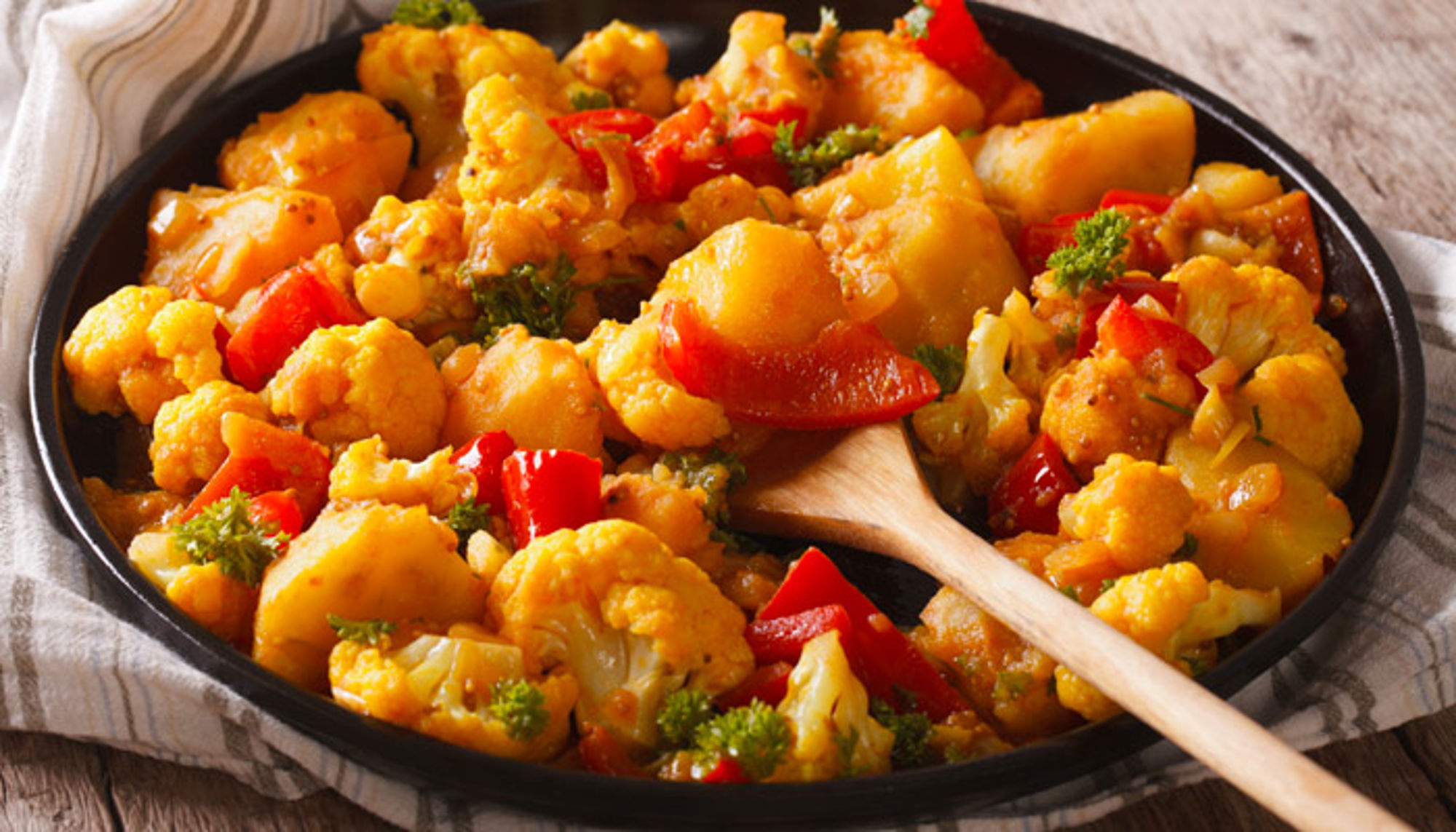aloo gobi gerecht in india