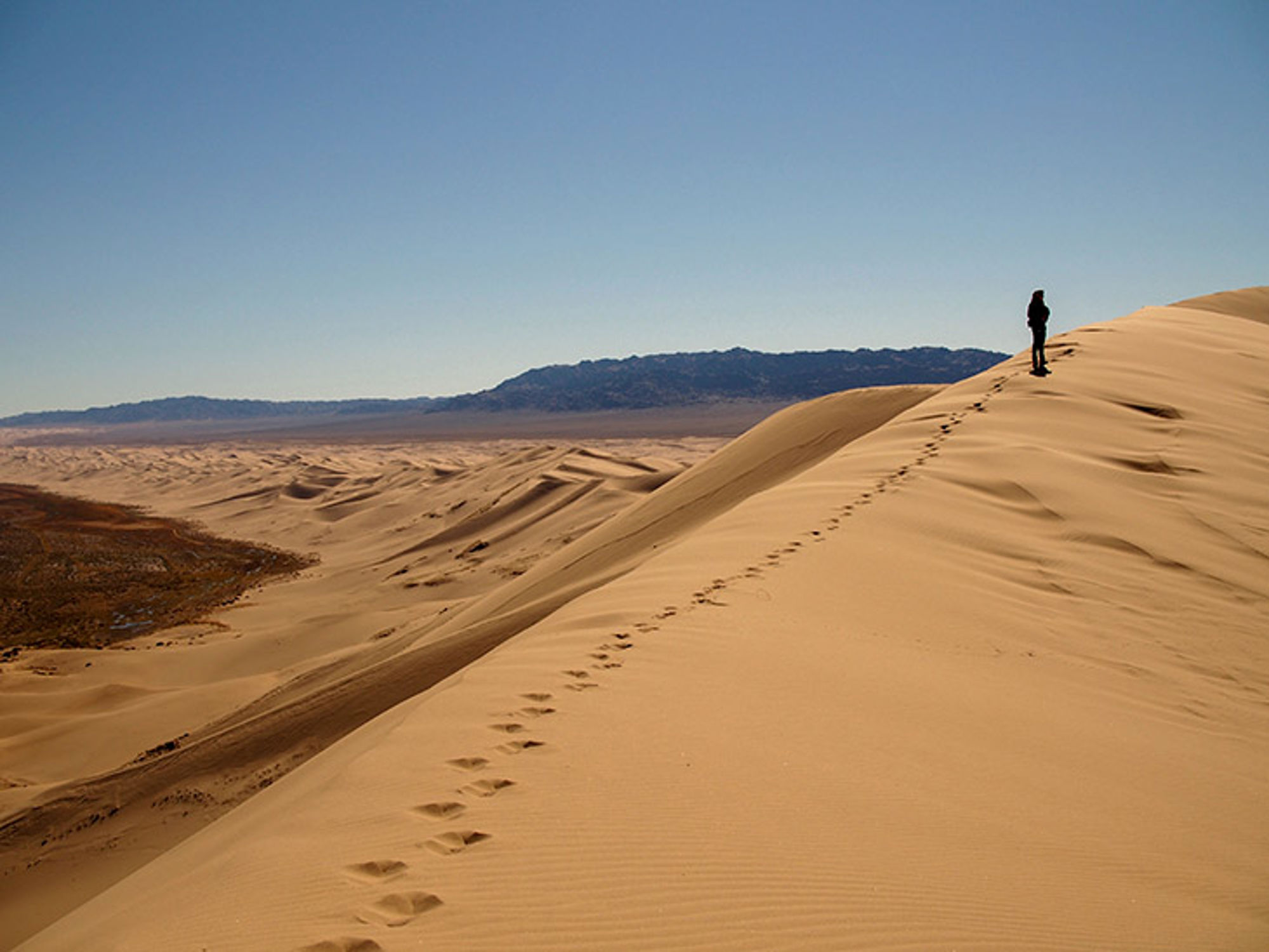 Desolaat landschap in Mongolië
