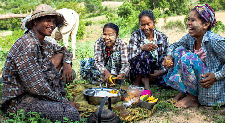 Lokale bevolking in Myanmar Lokale bevolking in Myanmar