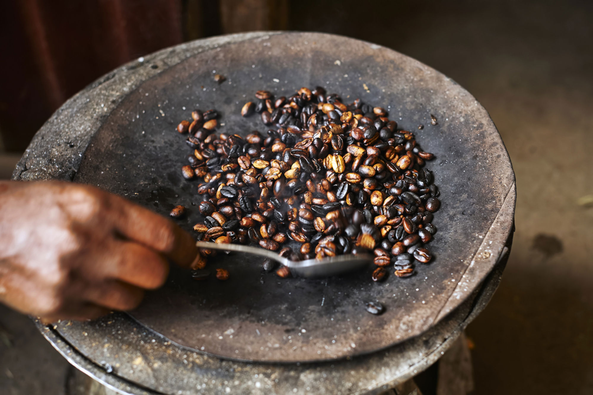 Koffiebonen in Ethiopië