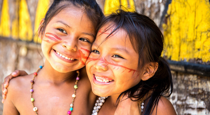 Braziliaanse locals in amazone