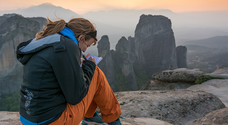 Cadeau voor reiziger reisdagboek