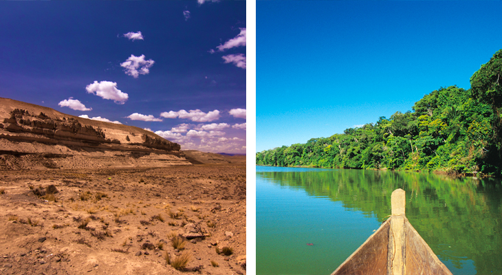 Diverse landschappen in Peru