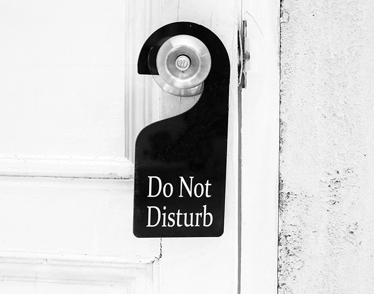 Niet storen bordje, jetlag Niet storen bordje, jetlag