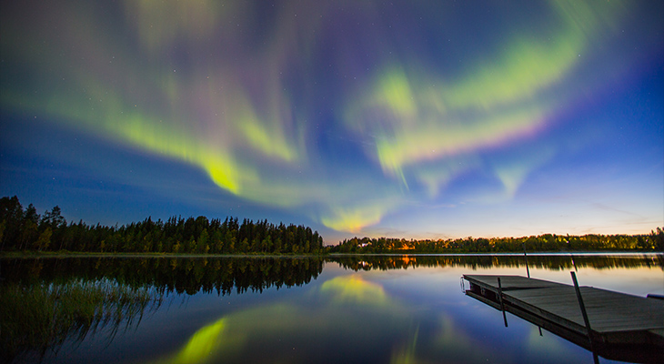 Noorderlicht in Kiruna, Zweden Noorderlicht in Kiruna, Zweden