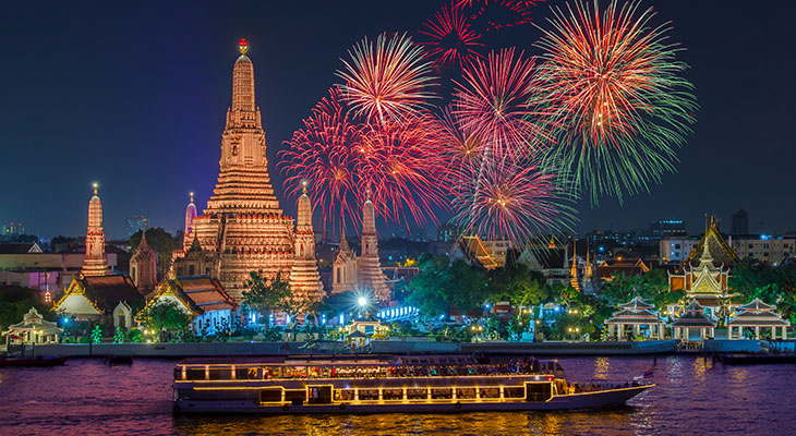 Eindejaarsviering in Bangkok Eindejaarsviering in Bangkok