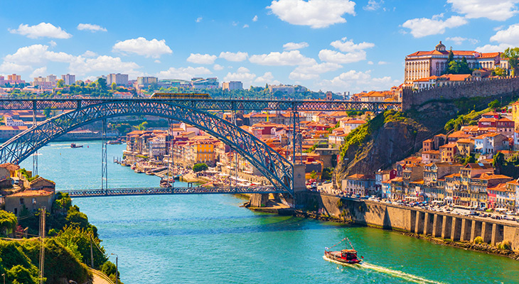 Ponte Dom Luis I-brug, oude stad, Porto