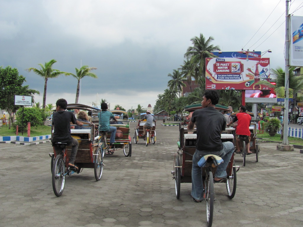 Becak rit in Makassar