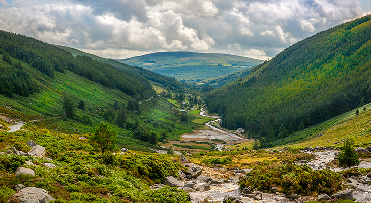 Wicklow Mountains, Glendalough, Ierland Wicklow Mountains, Glendalough, Ierland