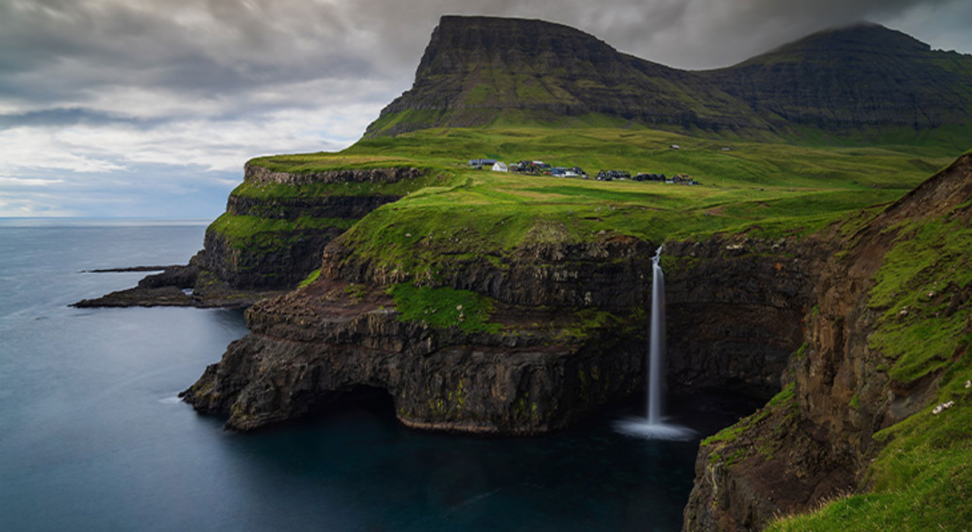 Gásadalur waterfall