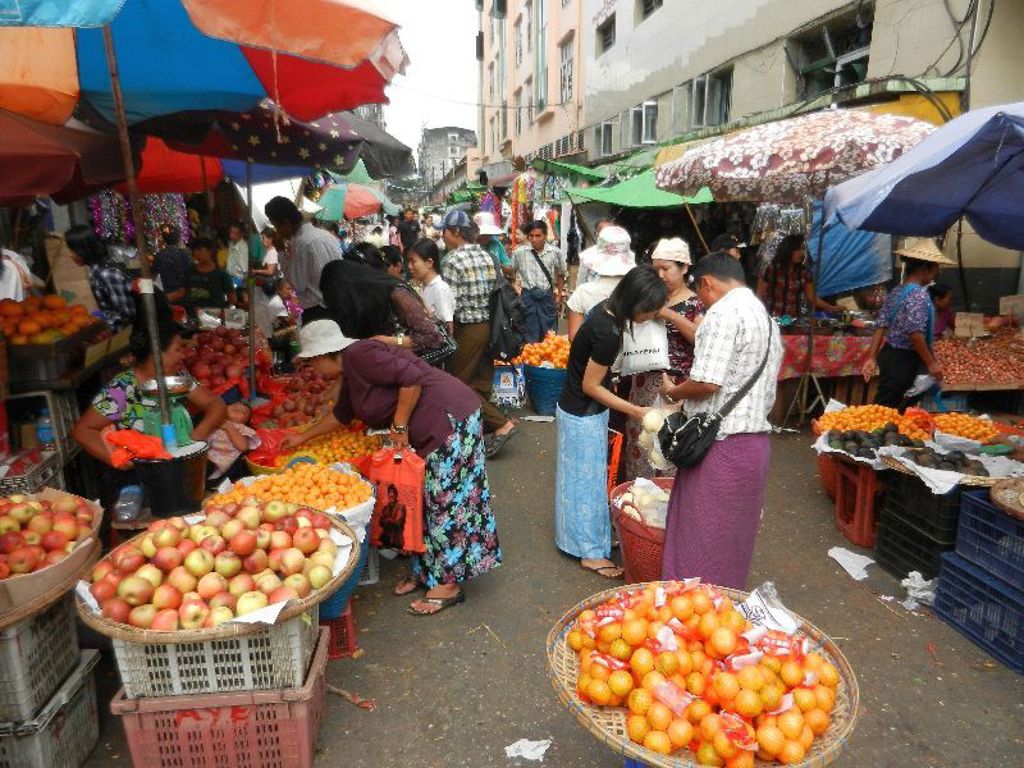 Lokale markt Birma